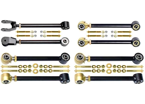 Rock Jock 97-06 WRANGLER TJ/LJ UNLIMITED JOHNNY JOINT CONTROL ARM SET OF 8