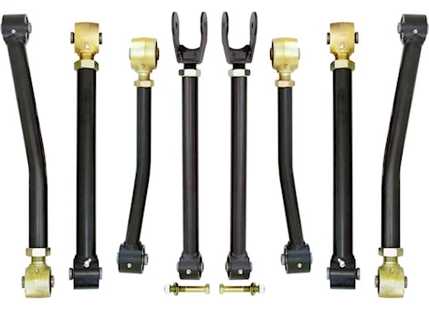 Rock Jock 07-18 WRANGLER JK JOHNNY JOINT CONTROL ARM SET OF 8