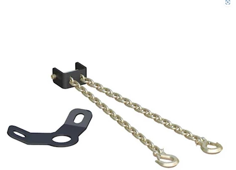 Curt Manufacturing CROSSWING 5TH WHEEL SAFETY CHAIN ASSEMBLY W/GOOSENECK ANCHOR PLATE