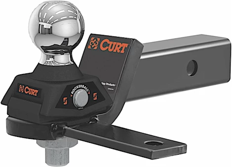 Curt Manufacturing Rockerball cushion hitch w/2in & 2 5/16in ball 2in shank 7,500lb 2in drop Main Image