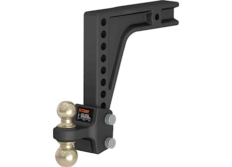 Curt Manufacturing HD DEEP-DROP ADJUSTABLE HITCH BALL MOUNT WITH DUAL BALL, 2 1/2IN SHANK, 20K