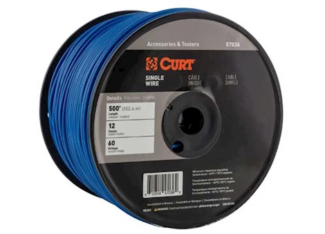 Curt Manufacturing AUTOMOTIVE PRIMARY WIRE 500FT SPOOL-BLUE
