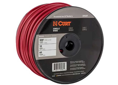 Curt Manufacturing AUTOMOTIVE PRIMARY WIRE 500FT SPOOL-RED