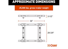 Curt Manufacturing 11-c 5-250/f350/f450/ 20-c silv/sierra 2500/3500 w/puck system 5th wheel adapter w/standard rails