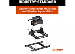 Curt Manufacturing 11-c 5-250/f350/f450/ 20-c silv/sierra 2500/3500 w/puck system 5th wheel adapter w/standard rails