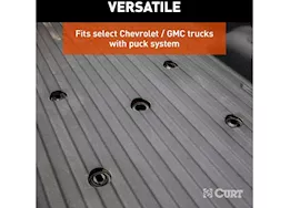 Curt Manufacturing 11-c 5-250/f350/f450/ 20-c silv/sierra 2500/3500 w/puck system 5th wheel adapter w/standard rails