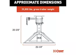 Curt Manufacturing (kit-16602+16040)crosswing 20,000lb fifth wheel w/bed protectors for 2 5/16in gooseneck
