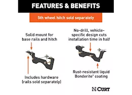 Curt Manufacturing 17-22 f250//f350/f450(excluding cab & chassis) custom 5th wheel brackets