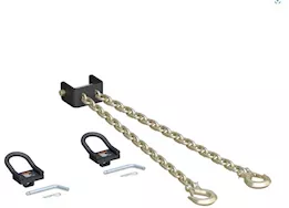 Curt Manufacturing Crosswing 5th wheel safety chain assembly w/rail anchors