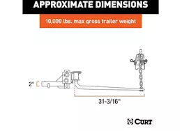 Curt Manufacturing 1000lb capacity round bar weight distribution hitch