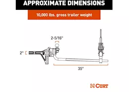 Curt Manufacturing Trutrack 2point 8-10k trailer-mounted weight distribution system w/sway control