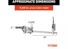 Curt Manufacturing Trutrack 4point 8-10k trailer mounted weight distribution hitch