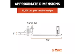 Curt Manufacturing Trutrack 2pt 5000lb-8000lb gtw 800lb tw weight distribution hitch w/2x sway contro | 17599