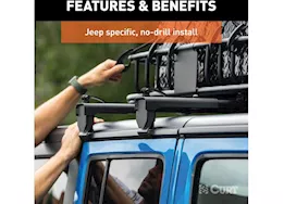 Curt Manufacturing 18-c wrangler/20-c gladiator roof rack crossbars 150lb capacity(2 pack)