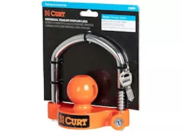 Curt Manufacturing Universal trailer coupler lock hardened steel w/chrome plated u-lock