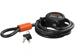 Curt Manufacturing Multi-use cable lock 6ft x 3/8in cable vinyl-coated braided steel