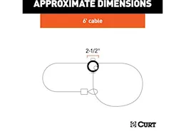 Curt Manufacturing Multi-use cable lock 6ft x 3/8in cable vinyl-coated braided steel