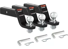 Curt Manufacturing (3 pack)4 in drop ball mount loaded w/2 in ball 7.5k & pin & clip