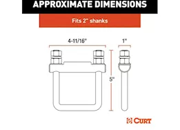 Curt Manufacturing Anti-rattle hitch clamp for 2in receiver hitches