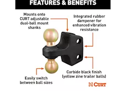 Curt Manufacturing Hd dual ball attachment for weight distribution shank