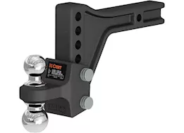 Curt Manufacturing Adjustable trailer hitch ball mount with dual ball, 2in shank, 15k