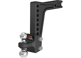 Curt Manufacturing Deep-drop adjustable trailer hitch ball mount with dual ball, 2in shank, 15k