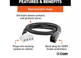 Curt Manufacturing 18-c wrangler jl/unlimited 4dr/20-c gladiator brake control harness w/quick plug