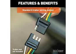 Curt Manufacturing 21-c hyundai elantra vehicle-to-trailer wiring harness 4 way flat output