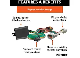 Curt Manufacturing 23-c honda hr-v custom wiring harness w/4-way output