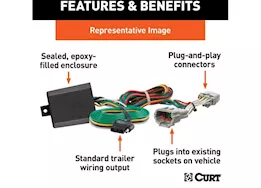 Curt Manufacturing 21-c f150 w/led taillights&backup sensors&onboard scale t-connector w/4way flat output