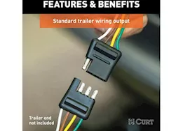 Curt Manufacturing Custom wiring, 4-way flat, select grand highlander (tow package needed)