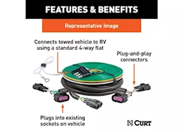 Curt Manufacturing 21-c f150 w/backup sensors (except led taillights) custom towed-vehicle rv wiring harness