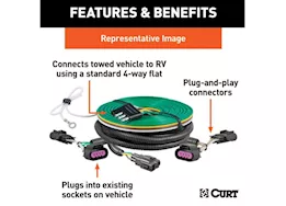 Curt Manufacturing 21-c bronco w/led taillights custom towed-vehicle rv wiring harness