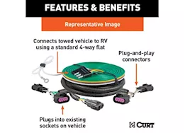 Curt Manufacturing 21-c bronco w/o led taillights custom towed-vehicle rv wiring harness