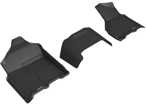 3D Mats 19-24 RAM 2500 CREW CAB KAGU FLOORLINER ROW 1 BLACK