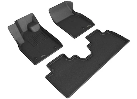 3D Mats 21-C MUSTANG MACH-E BLACK KAGU 1ST ROW 2ND ROW 3PC