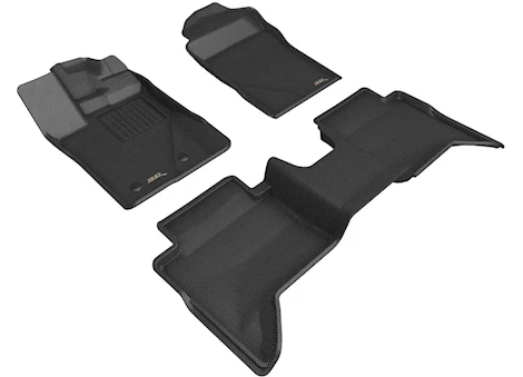 3D Mats 24-C RANGER SUPERCREW KAGU FLOORLINER ROW 1 & 2 BLACK