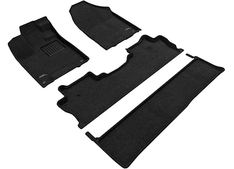 3D Mats 17-C RIDGELINE ELEGANT FLOORLINER ROW 1 & 2 & 3 BLACK