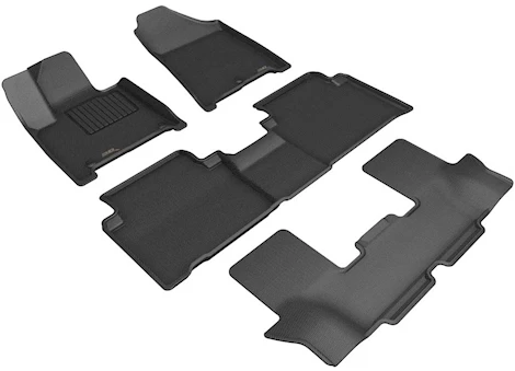 3D Mats 24-C SANTA FE HYBRID KAGU FLOORLINER ROW 1 & 2 & 3 BLACK