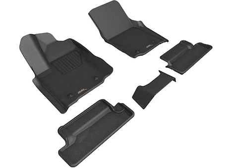 3D Mats 24-24 TACOMA XTRACAB KAGU FLOORLINER ROW 1 AND 2 BLACK