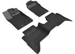 3D Mats 24-c ranger supercrew kagu floorliner row 1 & 2 black