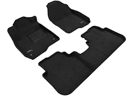3D Mats 23-c honda cr-v elegant floorliner row 1 & 2 black
