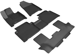 3D Mats 24-c santa fe hybrid kagu floorliner row 1 & 2 & 3 black