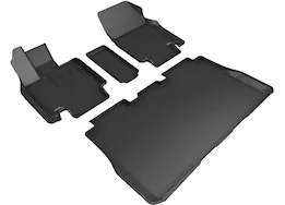 3D Mats 24-c tesla cybertruck kagu floorliner row 1 and 2 black