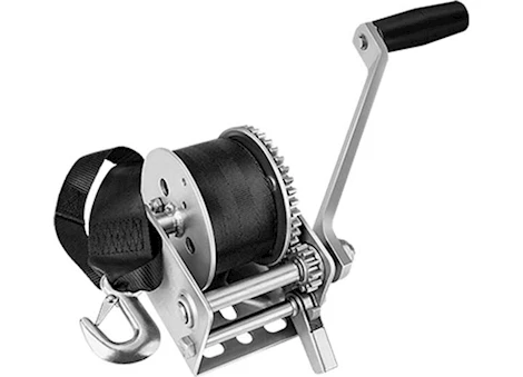 Draw-Tite TRAILER WINCH SINGLE-SPEED 900LB CAPACITY 12FT STRAP SILVER