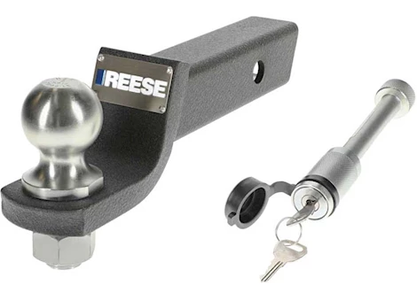 Draw-Tite 2IN RECEIVER BALL MOUNT 2IN DROP 7,500LB W/2IN CHROME BALL & DOGBONE STYLE RECEIVER LOCK