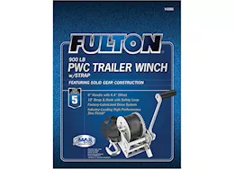 Draw-Tite Trailer winch single-speed 900lb capacity 12ft strap silver