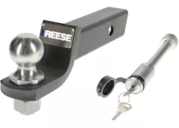 Draw-Tite 2in receiver ball mount 2in drop 7,500lb w/2in chrome ball & dogbone style receiver lock