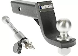 Draw-Tite 2in receiver ball mount 4in drop 7,500lb w/2in chrome ball & dogbone style receiver lock