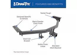 Draw-Tite 23-c colorado/canyon cls iv max-frame receiver hitch-black